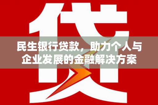 南山民生银行贷款，助力个人与企业发展的金融解决方案