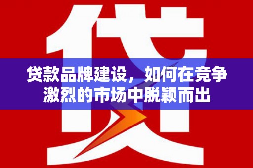 南山贷款品牌建设，如何在竞争激烈的市场中脱颖而出