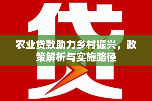 南山农业贷款助力乡村振兴，政策解析与实施路径