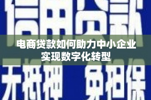 南山电商贷款如何助力中小企业实现数字化转型