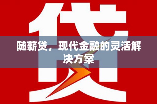 南山随薪贷，现代金融的灵活解决方案