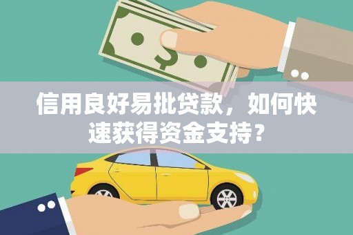 南山信用良好易批贷款，如何快速获得资金支持？