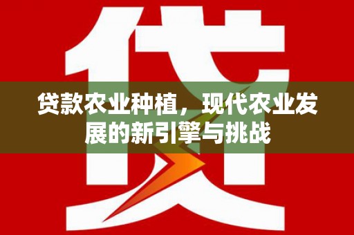 南山贷款农业种植，现代农业发展的新引擎与挑战