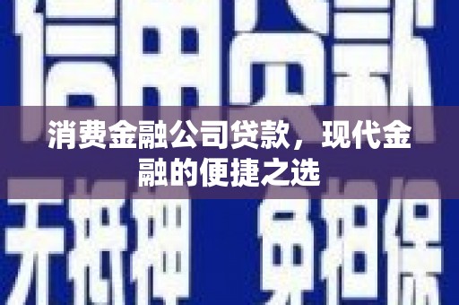 南山消费金融公司贷款，现代金融的便捷之选