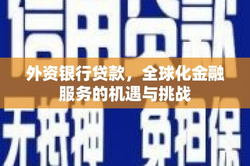 南山外资银行贷款，全球化金融服务的机遇与挑战