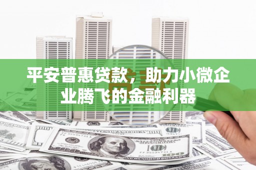 南山平安普惠贷款，助力小微企业腾飞的金融利器