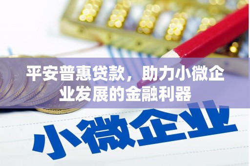 南山平安普惠贷款，助力小微企业发展的金融利器