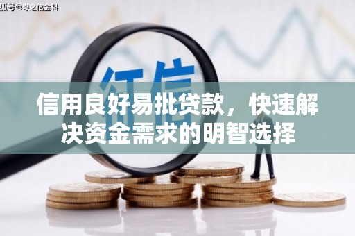 南山信用良好易批贷款，快速解决资金需求的明智选择