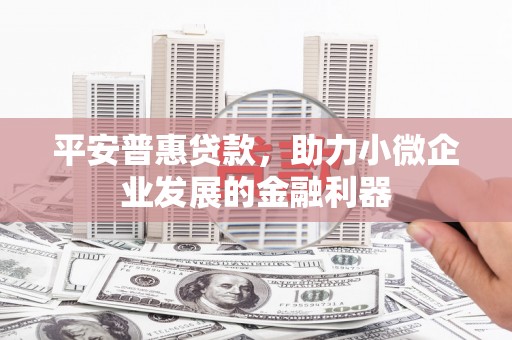 南山平安普惠贷款，助力小微企业发展的金融利器