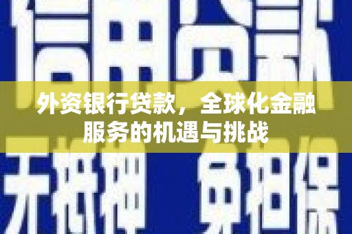 南山外资银行贷款，全球化金融服务的机遇与挑战