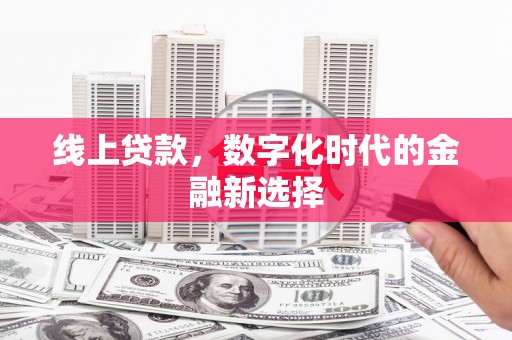 南山线上贷款，数字化时代的金融新选择
