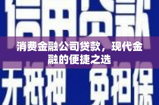 南山消费金融公司贷款，现代金融的便捷之选