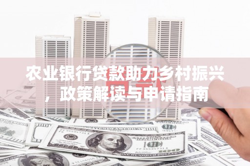 南山农业银行贷款助力乡村振兴，政策解读与申请指南