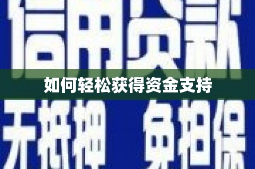 南山如何轻松获得资金支持